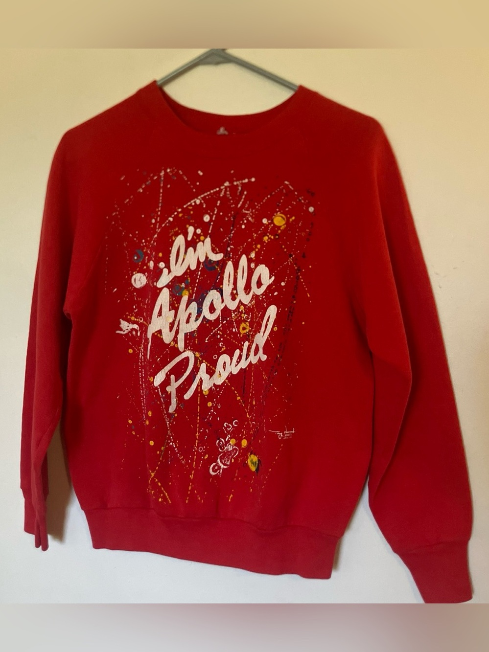 Vintage retro 1980s Apollo theater crew neck sweater size small